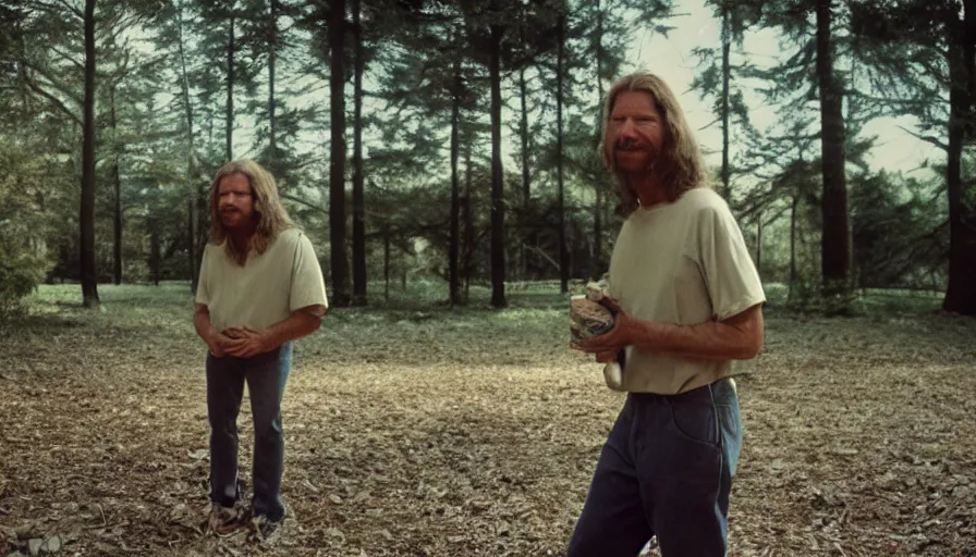 Prompt: hyper-realistic and detailed biopic movie still portrait of Aphex Twin, by Paolo Sorrentino, cinestill 800t 35mm, clear color, high quality, high textured, dramatic light, cinematic