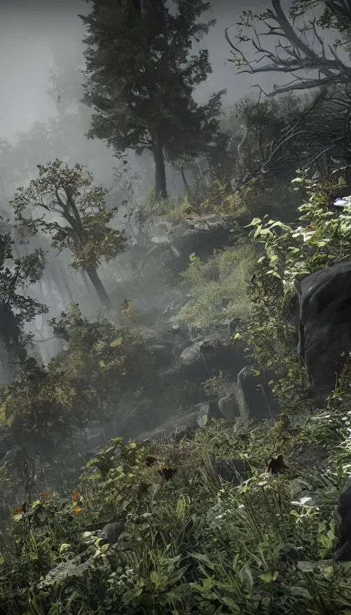 Image similar to life and death mixing together, with cryengine