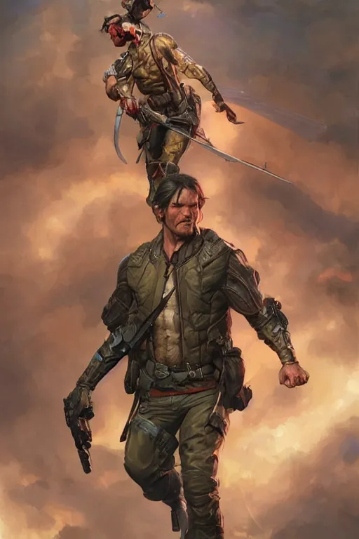 Image similar to Daryl McCormack as a hero, digital painting, artstation, concept art, smooth, sharp focus, illustration, art by artgerm and donato giancola and Joseph Christian Leyendecker, Ross Tran, WLOP