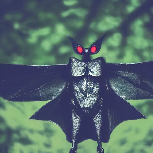 Prompt: Polaroid photograph of mothman, blurry, XF IQ4, 150MP, 50mm, F1.4, ISO 200, 1/160s, Adobe Lightroom, photolab, Affinity Photo, PhotoDirector 365,