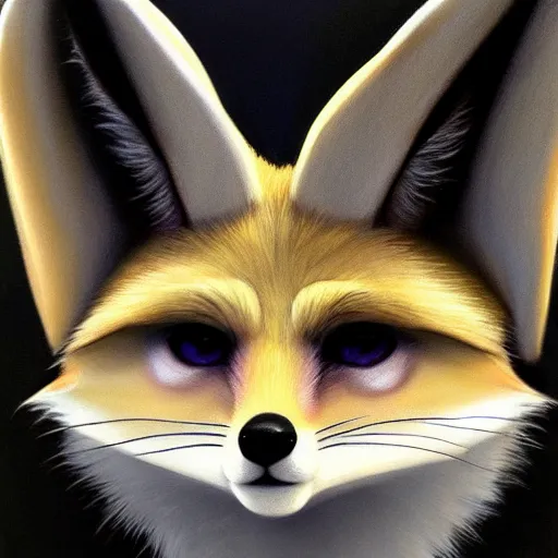 Prompt: male fennec fursona, hypno eyes, mouth open, centered, looking forward, realistic painting, good shading, trending on artstation.