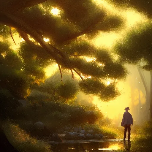 Image similar to spanish golden oriole in avila, hay, pines, oaks, summer, 4 k, concept art, by wlop, ilya kuvshinov, artgerm, krenz cushart, greg rutkowski, pixiv. cinematic dramatic atmosphere, sharp focus, volumetric lighting, cinematic lighting, studio quality