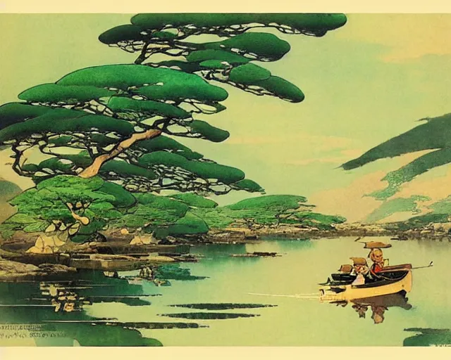 Image similar to artwork by hiroshi yoshida