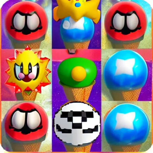 Image similar to super mario ice cream pop