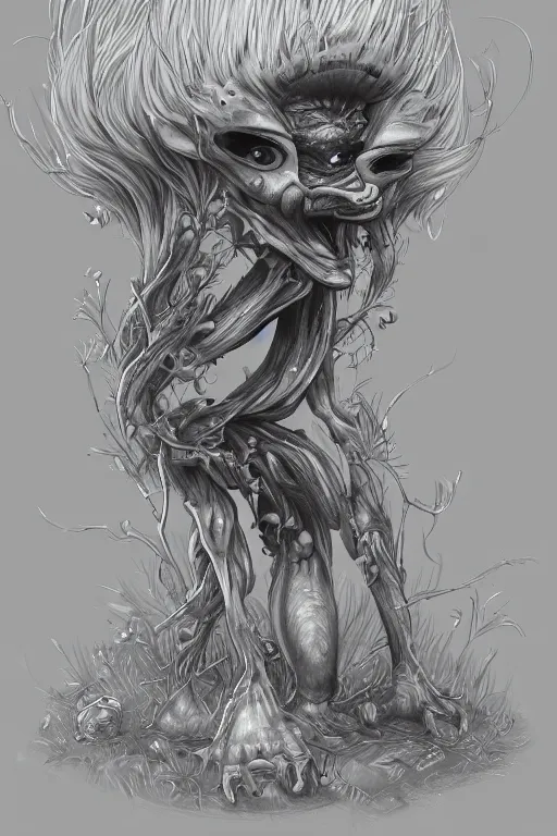 Image similar to a humanoid figure mushroom creature, highly detailed, digital art, sharp focus, trending on art station, plant, anime art style