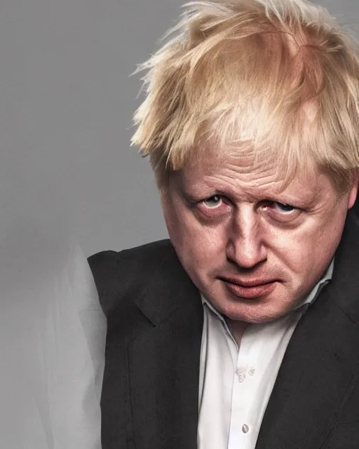 Prompt: boris johnson is argus filch, octane render, hyperrealistic face, photorealistic render