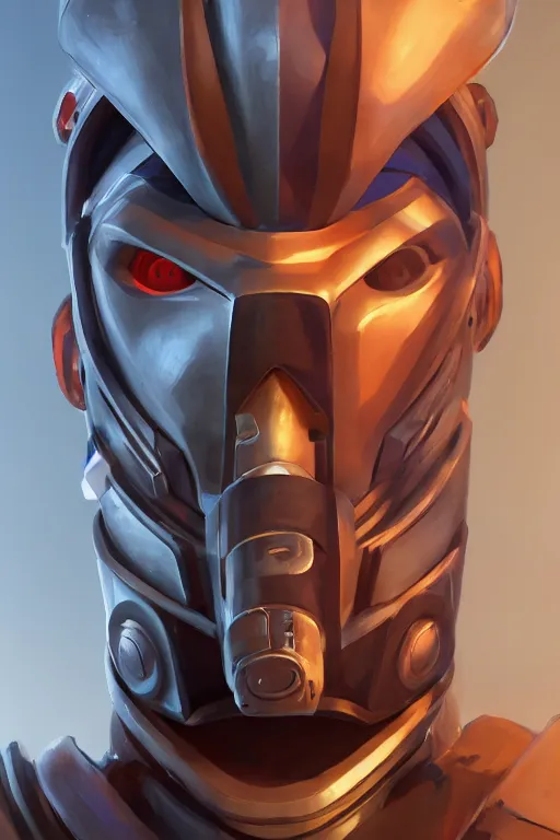 Image similar to epic mask helmet robot ninja portrait stylized as fornite style game design fanart by concept artist gervasio canda, behance hd by jesper ejsing, by rhads, makoto shinkai and lois van baarle, ilya kuvshinov, rossdraws global illumination radiating a glowing aura global illumination ray tracing hdr render in unreal engine 5