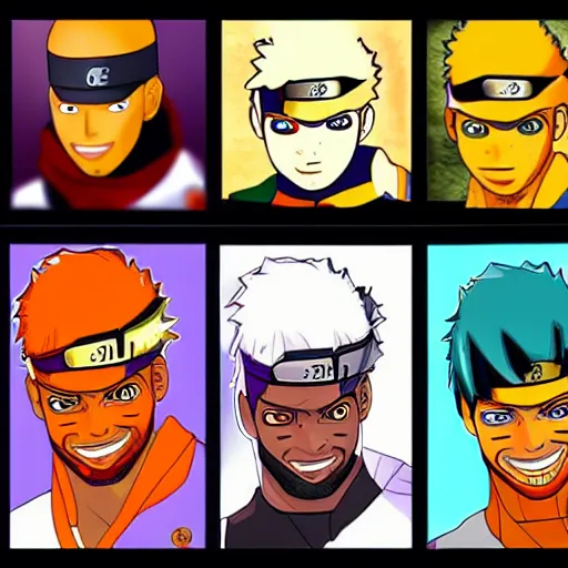 Image similar to Lebron James cosplay as Naruto, detailed digital art, colourful masterpiece beautiful beautiful beautiful