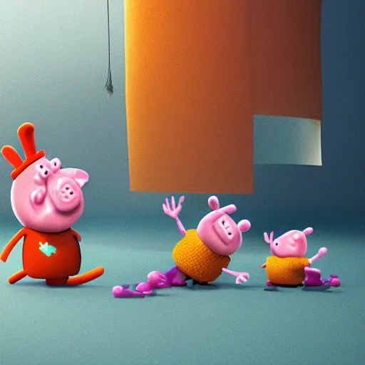 Prompt: blender, octane render, jaime troiti lopez, vitorugo, carlos ortega elizalde, ahmad merheb, peppa pig