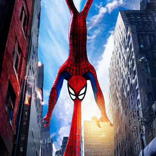 Prompt: epic 8k Spider-Man movie poster hdr amazing lighting