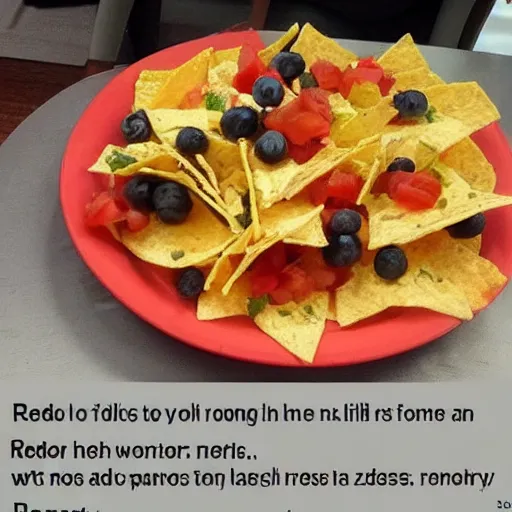 Image similar to reddit meme about nachos, trending on reddit