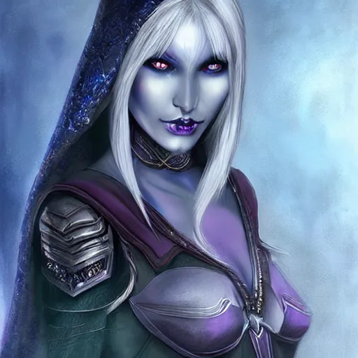 portrait of a female fantasy drow, dark elf, with | Stable Diffusion |  OpenArt