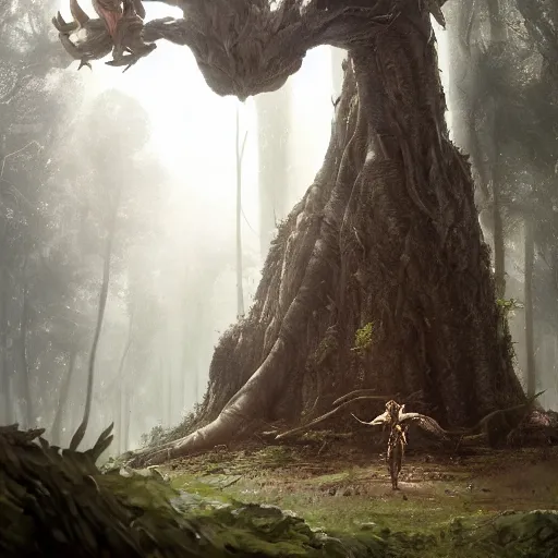 Prompt: an ent from lord of the rings, in the shape of a rat, in a corrupted forest, by greg rutkowski, trending on art station, highly detailed, magic the gathering, matte painting