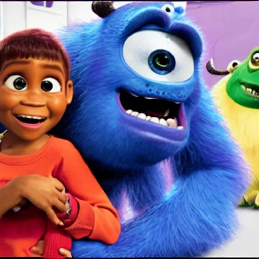 Prompt: kevin hart in monsters inc