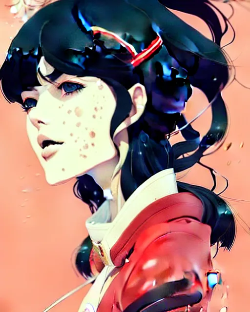 Image similar to a ultradetailed beautiful panting of a stylish woman wearing a sailor uniform, she has black hair, by conrad roset, greg rutkowski and makoto shinkai, trending on artstation