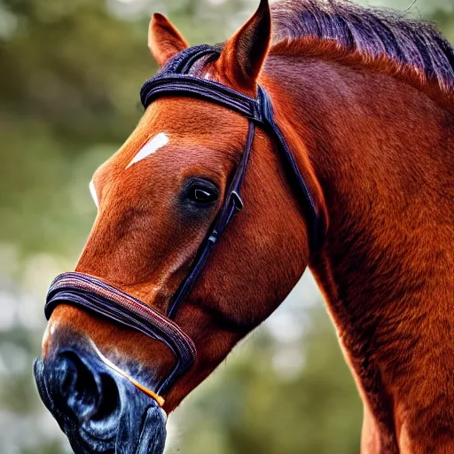 Image similar to close up photograph of horse with a shotgun snout, shotgun instead of snout, shotgun!! horse hybrid, the horse head was replaced with a shotgun, stoner eyes, 8 k resolution