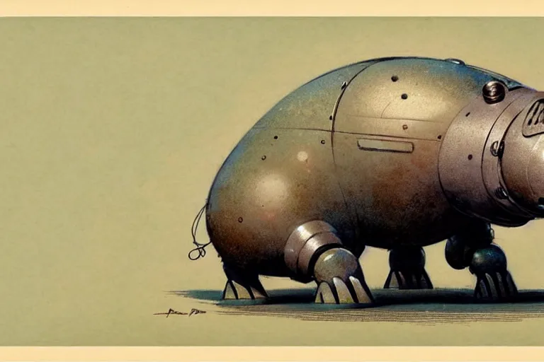 Prompt: ( ( ( ( ( 1 9 5 0 s retro future robot hippo. muted colors. ) ) ) ) ) by jean - baptiste monge!!!!!!!!!!!!!!!!!!!!!!!!!!!!!!