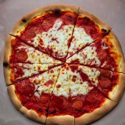 Prompt: a pizza in the shape of the state of georgia