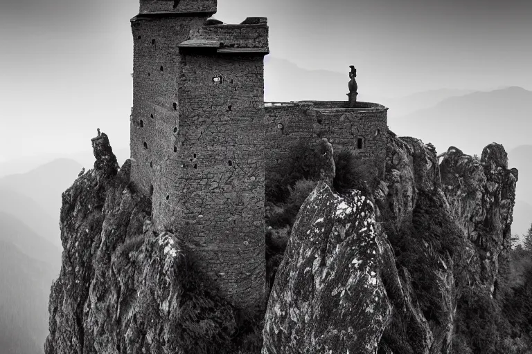 Prompt: all along the watchtower, photographic art by martin rak