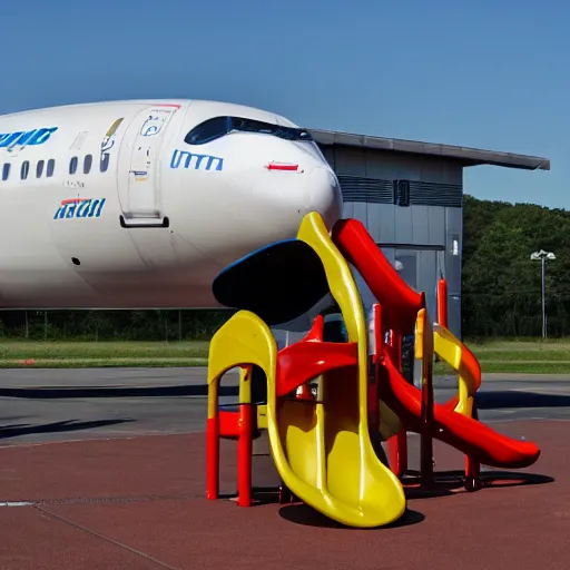 Image similar to a Boeing 737 at a playground