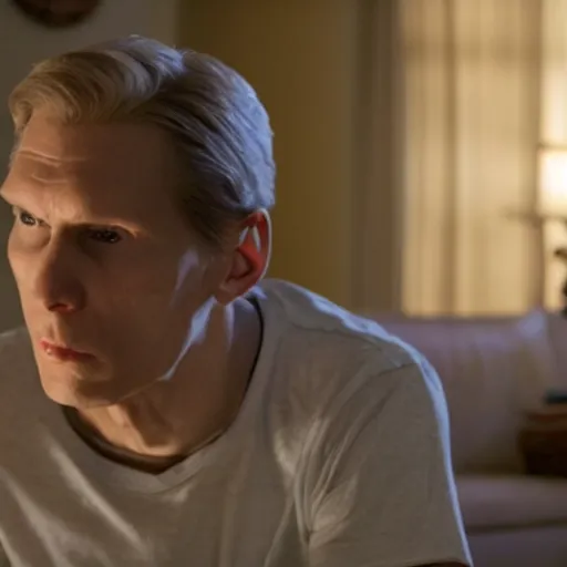 Image similar to Live Action Still of Jerma in Poltergeist, real life, hyperrealistic, ultra realistic, realistic, highly detailed, epic, HD quality, 8k resolution, body and headshot, film still