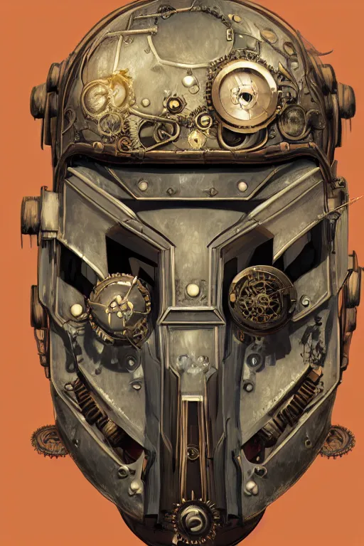 Image similar to steampunk helmet fantasy art mask robot ninja stylized digital illustration sharp focus, elegant intricate digital painting artstation concept art global illumination ray tracing advanced technology chaykin howard and campionpascale and cooke darwyn and davis jack