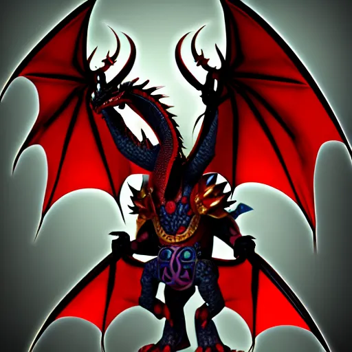 Prompt: dahak evil dragon god of destruction, paizo, pathfinder, golarion, trending on artstation