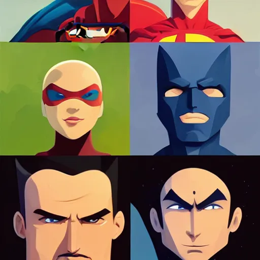 Image similar to face icon stylized minimalist justice league, loftis, cory behance hd by jesper ejsing, by rhads, makoto shinkai and lois van baarle, ilya kuvshinov, rossdraws global illumination