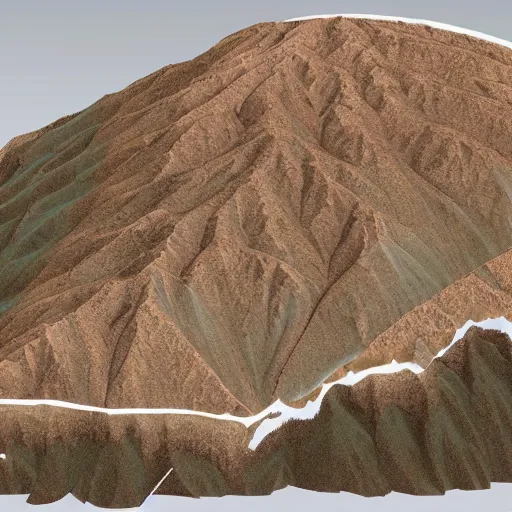 Image similar to cross section of a mountain, detailed.