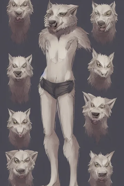 Image similar to a werewolf, fursona!!!!, by kawacy, trending on artstation, full body, furry art