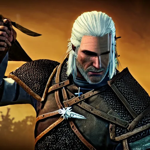 Geralt of Rivia in Dark Souls, screenshot, ps3