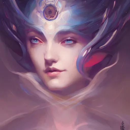 Image similar to a portrait of a beautiful morgan le fay, art by pete mohrbacher and guweiz and ilya kuvshinov, digital art, highly detailed, intricate, sci - fi, sharp focus, trending on artstation hq, deviantart, unreal engine 5, 4 k uhd image