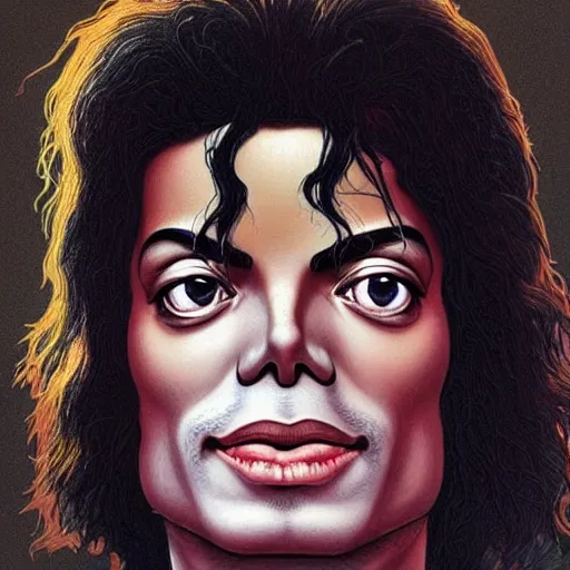 Prompt: michael jackson as saint. facial features, symmetrical anatomy, hyperdetailed, coloured comic, baroque, pop punk art style, fantasy, body features, posse features, without duplication, art by artgerm and ilya kuvshinov and vinicius gud and gustavo zambelli, intricate.