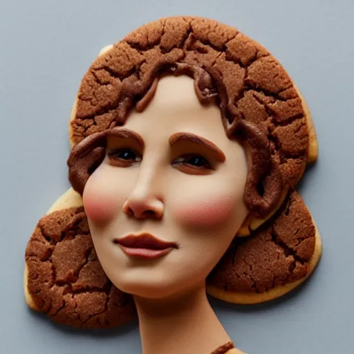 Image similar to woman made from cookie, baking artwork, extremely detailed, 8k, trending on Artstation