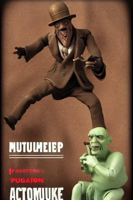 Image similar to mugwump president action figure, product photography, vintage, collectible