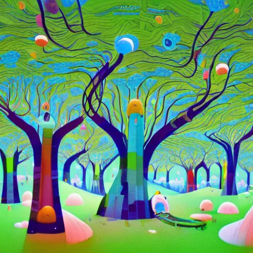 Image similar to tree city by Chiho Aoshima