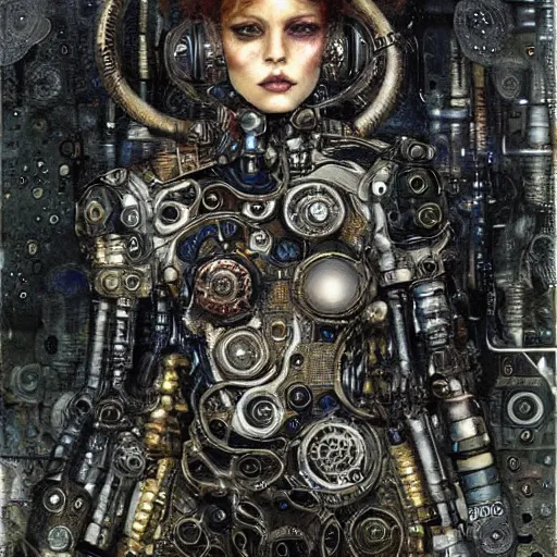 Prompt: cybernetic female supersoldier, intricate detail, klimt, royo, whealan,