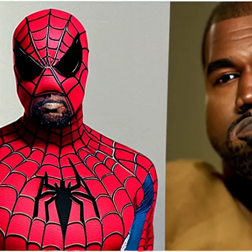 Image similar to kanye as spiderman