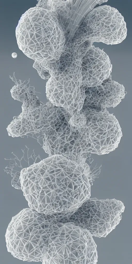 Image similar to a render of a 3 d organic structure, astrolabium, astral plane, c 4 d, made of marble, by zhelong xu and ernst haeckel, hyper realistic, plain background, 8 k, trending on artstation