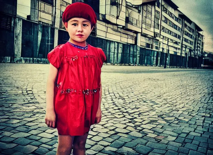 Image similar to professional fine details photo portrait of kid from kazan, tatarstan kid in the postsoviet suburbia, iphone detailed photo, instagram