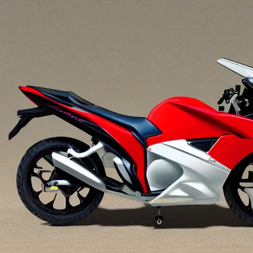 Image similar to the new 2035 honda motorbike that is made of cheese, 4k, award winning photography