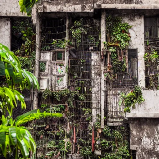 Prompt: overgrown favela detail in rio de janeiro stock photo, hyperrealistic