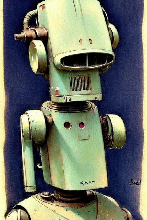 Image similar to ( ( ( ( ( 1 9 5 0 s robot, robert kinoshita, android. muted colors. ) ) ) ) ) by jean - baptiste monge, tom lovell!!!!!!!!!!!!!!!!!!!!!!!!!!!!!!