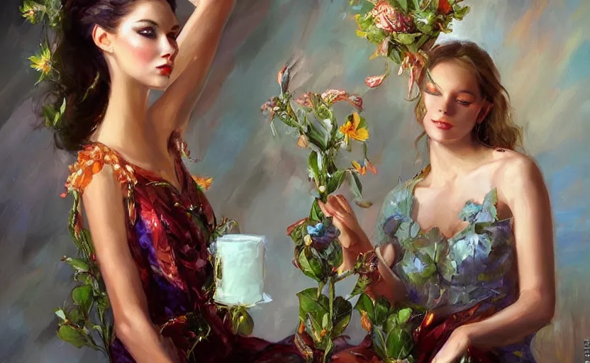 Image similar to Alchemy mantis. By Konstantin Razumov, highly detailded