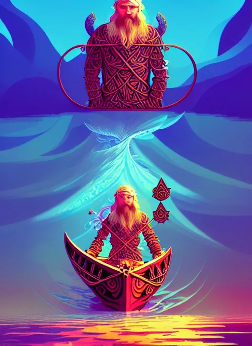 Image similar to fractal tarot card of a viking naturepunk master of oceans and wind water and boats, beautiful detailed realistic cinematic character concept fashion portrait, hi - fructose art magazine, by anton fadeev and paul lehr and david heskin and josan gonzalez, 8 k