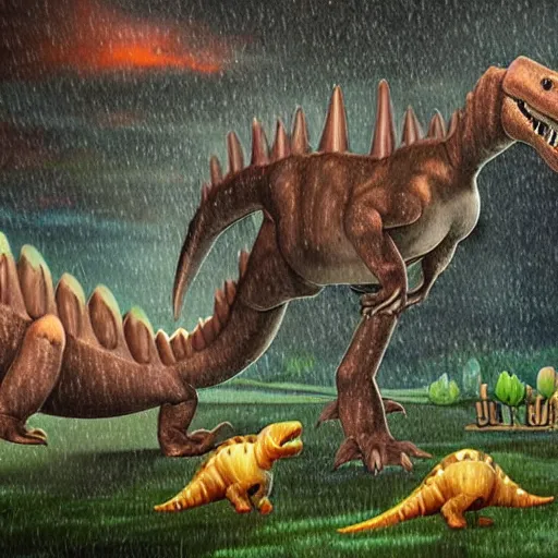 Image similar to dinosaur rain