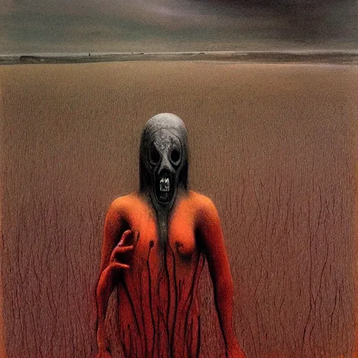 Image similar to the scream by zdzislaw beksinski