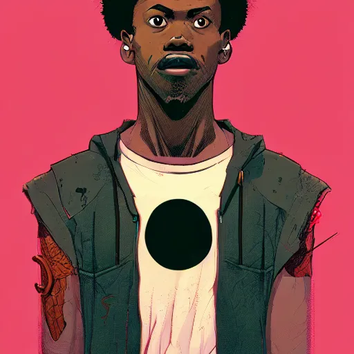 Image similar to a study of cell shaded portrait of Axel Foley 1 concept art, llustration, post grunge, concept art by josan gonzales and wlop, by james jean, Victo ngai, David Rubín, Mike Mignola, Laurie Greasley, highly detailed, sharp focus, alien, Trending on Artstation, HQ, deviantart, art by artgem