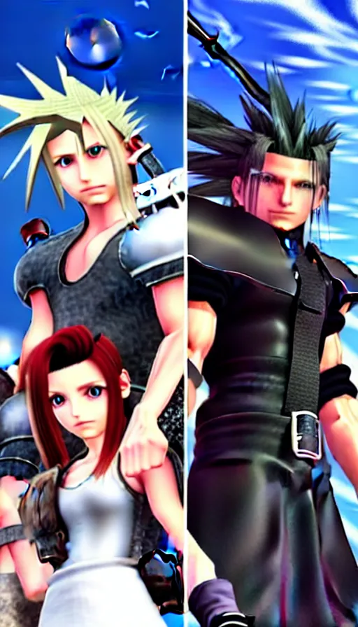 Image similar to the two complementary forces that make up all aspects and phenomena of life, from Final Fantasy VII