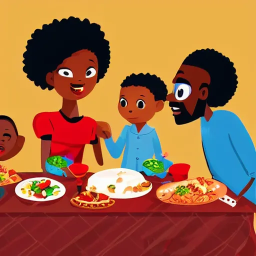 black family cartoon images